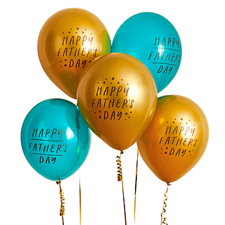Vaderdag ballonnen in het blauw en goud