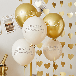 gouden en creme ballonnen jubileum