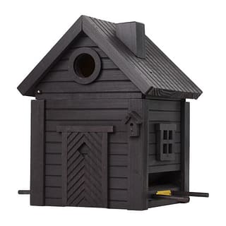 zwart design vogel huisje