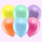 Zes ballonnen in zes verschillende kleuren