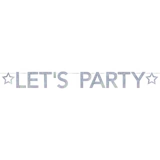 Letter Banner ‘Let’s Party’ Holografisch - 2.1 Meter