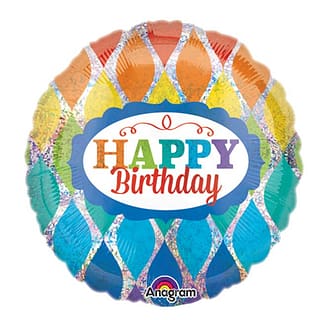 Folieballon ’Happy Birthday’ Multicolor - 46 centimeter