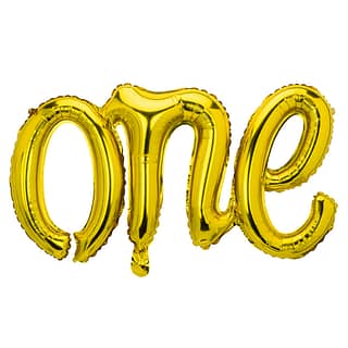 Folieballon ‘One’ Goud - 66 cm