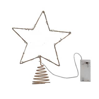 Kerstboomtopper in de vorm van een ster met lampjes