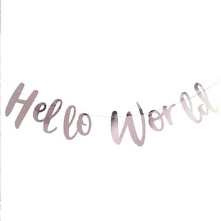 Letterbanner Hello World - 1.5 Meter