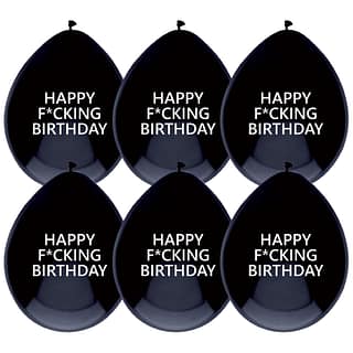 Ballonnen ‘Happy F*cking Birthday’ - 5 stuks