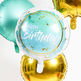 Folieballon Happy Birthday Aquarelle - 45 cm