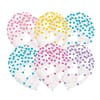 Ballonnen Confetti Hartjes Pastel Assorti - 6 stuks