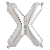Folieballon ‘X’ Zilver - 33 Centimeter