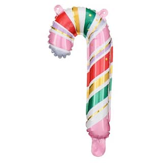 Folieballon zuustok in de kleuren groen, roze, paars, rood, goud en wit