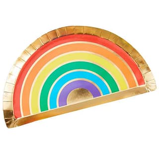 Bordje in de vorm van een regenboog
