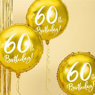 Folie ballon 60th Birthday - 45 centimeter