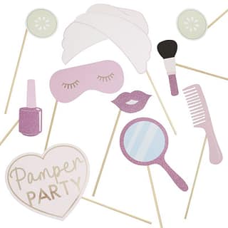 Photo Booth Props Pamper Party - 10 stuks