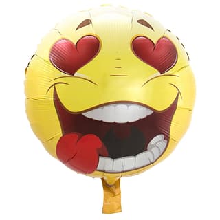 Folieballon Verliefde Emoji - 43 cm