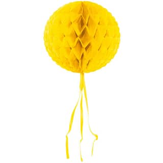 Gele honeycomb met drie linten eronder