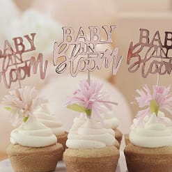 Cupcake Topper Baby in Bloom - 12 stuks