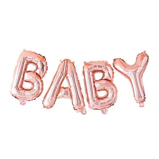 Folieballon Baby - Rosé Goud
