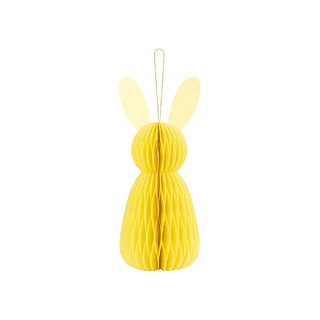 Gele honeycomb in de vorm van een konijn
